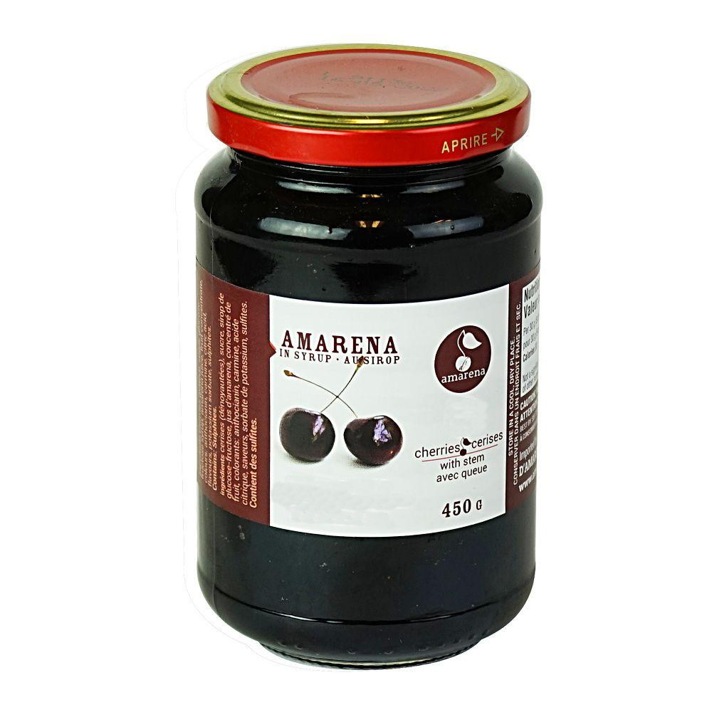 Amarena Dark Cherries in Syrup with Stem 450g