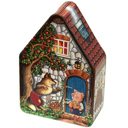 [912121] Pointy House 3 Little Pigs Empty - 1 tin Silver Crane