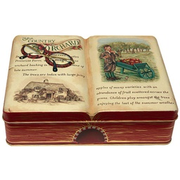 [915006] Large Book Orchard       Empty - 1 tin Silver Crane